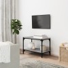 VidaXL Comodă TV, gri sonoma, 60x33x41 cm, lemn prelucrat și oțel