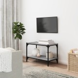 Comodă TV, gri sonoma, 60x33x41 cm, lemn prelucrat și oțel