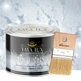 Vopsea decorativa de Lux, Argentina, cu Efect 3D Stelat, Argintiu, 0.5 Litri si Pensula inclusă-Toro Decor