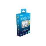 Incarcator USB Panasonic Eneloop inclusiv 4 baterii reincarcabile AA de 2000 mAh