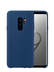 Huse silicon antisoc cu microfibra interior Samsung S9 Plus , S9+ , Albastru foto