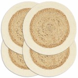Gossi naproane, 4 buc., natural, 38 cm, iuta si bumbac, rotund
