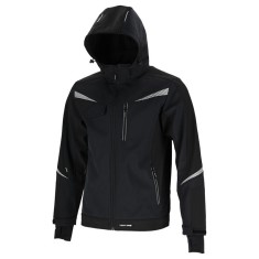 JACHETA ELASTICA CU GLUGA / NEGRU - 2XL