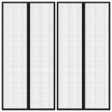 vidaXL Perdea de ușă anti-insecte cu magnet, 2 buc., negru, 220x100 cm 314687