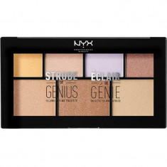 Paleta iluminatoare NYX Professional Makeup Strobe of Genius Illuminating Palette, 7x2g foto