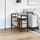 VidaXL Raft pentru cărți Stejar fumuriu 75 x 30 x 58,5 cm 883978