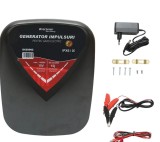 Aparat generator de impulsuri 15 Joule, 12V 220V, 100 km pentru gard electric IPX6