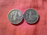 2 Monede : 1 leu 1938 si 1941 bronz , cal. Buna- F.Buna