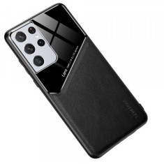 Husa Telefon Samsung Galaxy S21 Ultra 5G Dura Compatibila Cu Suport Magnetic Neagra foto