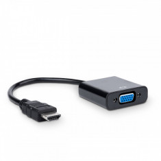 Adaptor AKYGA AK-AD-42 VGA Female - HDMI Male 15 cm Negru foto