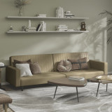 Cumpara ieftin Canapea extensibilă cu 2 locuri, cappuccino, piele ecologică