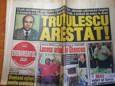 ziarul evenimentul zilei 4 mai 1998-art lucescu,anca turcasiu,loredana groza foto
