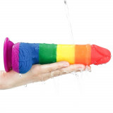 Dildo Clasic Cu Ventuza Prider, Multicolor, 19.5 cm, Lovetoy
