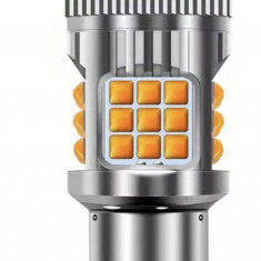 Bec cu LED portocaliu P21W BA15S CanBus 36 SMD