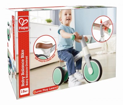 Hape Bicicleta De Echilibru Verde Cu 3 Roti foto