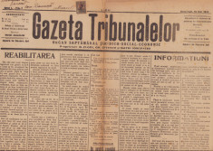 Z402 Gazeta Tribunalelor an I nr 7 1919 foto