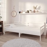 Gossi pat de zi, 90x200 cm, alb, lemn masiv de pin