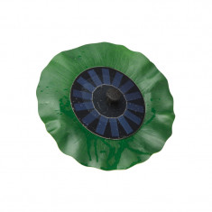 Mini fantana arteziana solara Family Pound, 1.4 W, 285 x 285 mm, ABS, model frunza de lotus, Verde/Negru