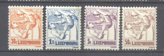 Luxembourg 1925 Health Caritas Mi.157-160 MH S.735