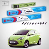 Cumpara ieftin Ștergătoare Ford Ka Gen II RU8 Hatchback 2008-2010 | Set Față și Spate Flat Premium &ndash; TeamCar&reg;