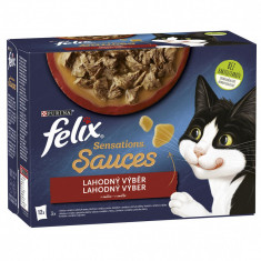 FELIX Sensations Sauces pliculețe, selecție delicioasă în sos 12 x 85 g