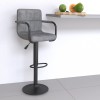 Gossi scaun de bar, gri deschis, catifea