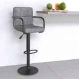 vidaXL Scaun de bar, gri deschis, catifea