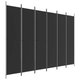 Cumpara ieftin Paravan de camera cu 6 panouri, negru, 300x220 cm, textil