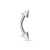 Piercing Ureche Barbel Curbat - 1.2x8x3/3 - argintiu con