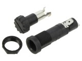Clemă 10A 250V AC/600V DC, neagră, IP40 - SCHURTER