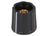 Buton rotativ ABS cu indicator &Oslash;16x15,5mm negru