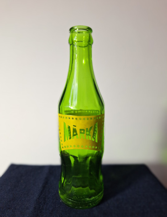 Sticla suc, bautura racoritoare - Marka, anii 70, sticla de suc ungureasca