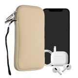 Husa Universala Kwmobile pentru telefon, Marime XL - 6.8 inch, Crem, Neopren, KWM0000099O156C