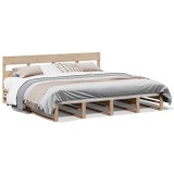 Cumpara ieftin Cadru de pat fara saltea, 180x200 cm, lemn masiv pin