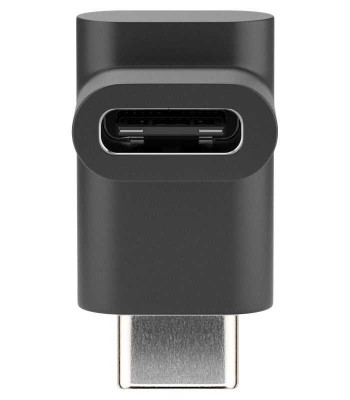 Adaptor USB TYPE C la USB TYPE C 90 20x10x10mm negru Goobay foto