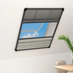 vidaXL Plasa insecte pentru ferestre, 60x80 cm, aluminiu, cu umbrar foto