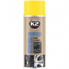 K2 Spray Vopsea Cauciucata Color Flex Galben 400ML L343ZO foto