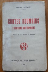Sarina Cassvan , Contes roumains d'ecrivains contemporains , 1931, cu autograf