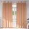 Perdele cu perdele 2 pcs Maro deschis 260 x 140 cm Poliester