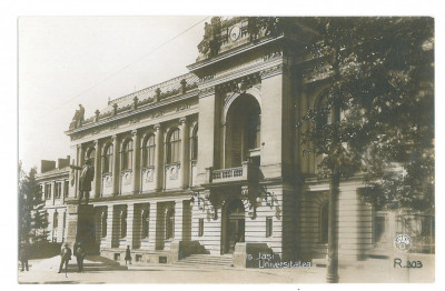 2319 - IASI, University, Romania - old postcard, real PHOTO - unused foto