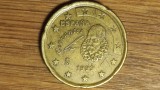 Spania - moneda de colectie - 20 euro cent 1999 - prima harta a Europei