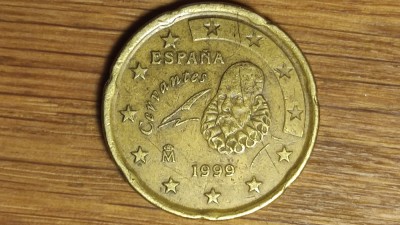 Spania - moneda de colectie - 20 euro cent 1999 - prima harta a Europei foto