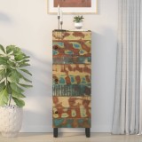 vidaXL Dulap &icirc;nalt cu 3 uși, 40x33x110 cm, lemn masiv recuperat &amp; fier 352931