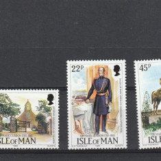 Isle of Man 1985-Militar,Bicentenar lt.gen.M.Cubbon,serie 3 val.,MNH,Mi,292-294