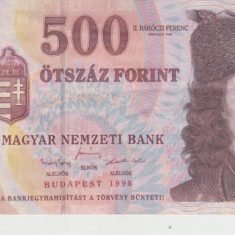 M1 - Bancnota foarte veche - Ungaria - 500 forint - 1998