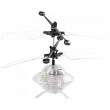 Elicopter mini de jucarie, model ufo, controlabil cu mana, alb