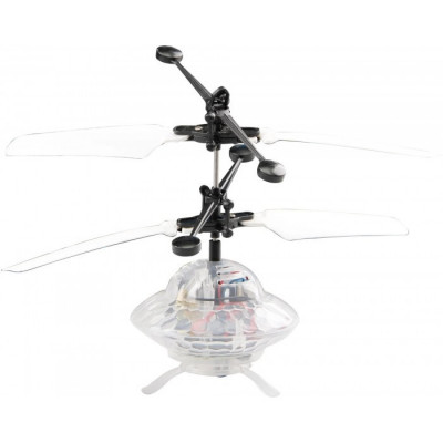 Elicopter mini de jucarie, model ufo, controlabil cu mana, alb foto
