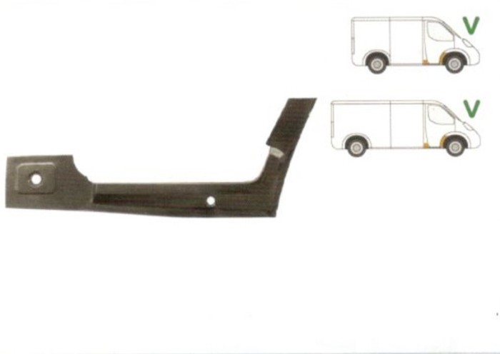 Prag Interior Ford Transit (Ve64) 1992-2000, partea Dreapta, sub usa fata, sub prag, intaritura prag, prag din metal