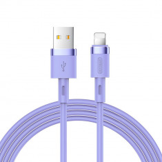 Cablu pentru incarcare si transfer de date Joyroom S-1224N2, USB/Lightning, 2.4A, 1.2m, Mov foto