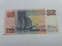 Singapore 2 Dollars 1992 foto